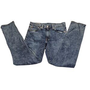 Levis 511 Mens Slim Fit Jeans Size 31x32 Blue Acid Washed Denim Y2K